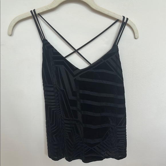 Buddy Love Tops - Buddy Love Black Graphic Velvet Camisole